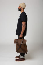 Brown Leather & Waxed Canvas Backpack